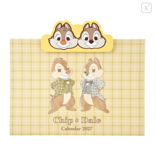 Japan Disney Store Wall Calendar with Magnetic Clip - Chip & Dale : 2027 - 1
