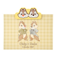 Japan Disney Store Wall Calendar with Magnetic Clip - Chip & Dale : 2027