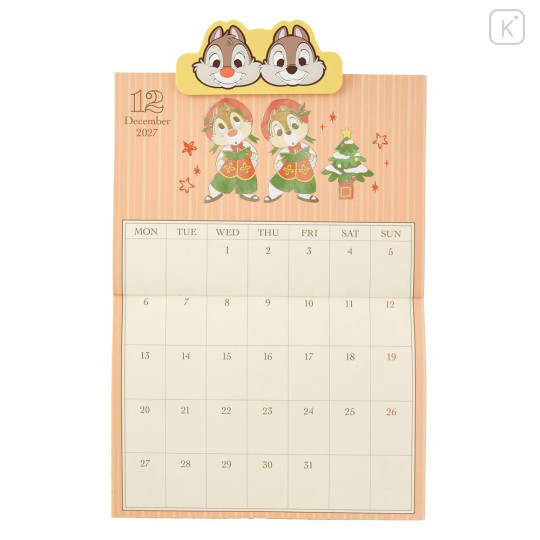 Japan Disney Store Wall Calendar with Magnetic Clip - Chip & Dale : 2027 - 6