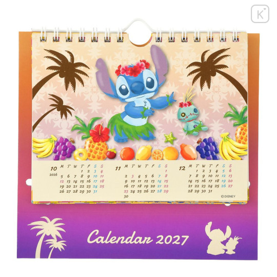 Japan Disney Store Desk Wall Calendar - Scrump & Stitch : 2027 - 1