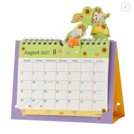 Japan Disney Store Desk Wall Calendar - Chip & Dale : 2027 - 3