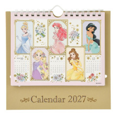 Japan Disney Store Desk Wall Calendar - Disney Princess : 2027