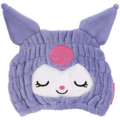 Japan Sanrio Quick Dry Hair Cap Towel - Kuromi : Sleeping Face
