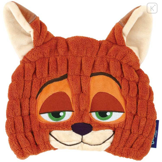 Japan Disney Quick Dry Hair Cap Towel - Zootopia : Nick Face Smile - 1
