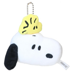 Japan Peanuts Mascot Measuring Tape with Ballchain - Snoopy & Woodstock : Face
