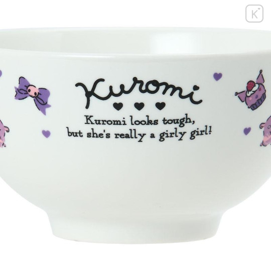 Japan Sanrio Original Rice Bowl - Kuromi - 4