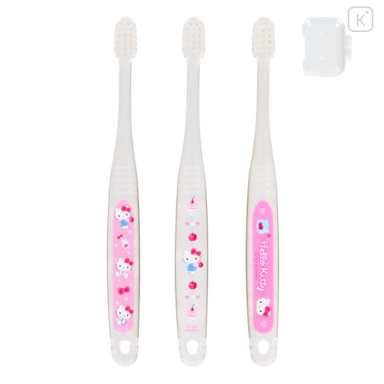 Japan Sanrio Original Kids Toothbrush Set - Hello Kitty - 2