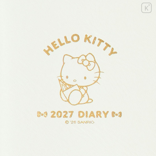 Japan Sanrio Original A6 Slim Diary - Hello Kitty : 2027 - 2