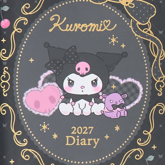 Japan Sanrio Original Block Type B6 Diary - Kuromi : 2027 - 2