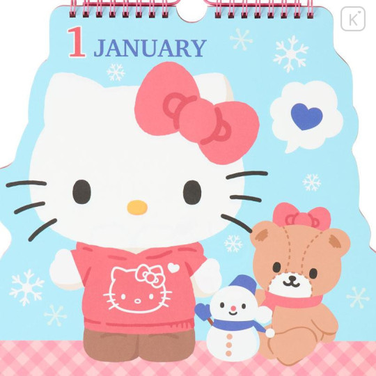 Japan Sanrio Original Character-Shaped Calendar - Hello Kitty : 2027 - 4