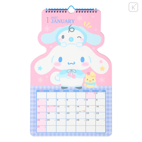 Japan Sanrio Original Character-Shaped Calendar - Cinnamoroll : 2027 - 2