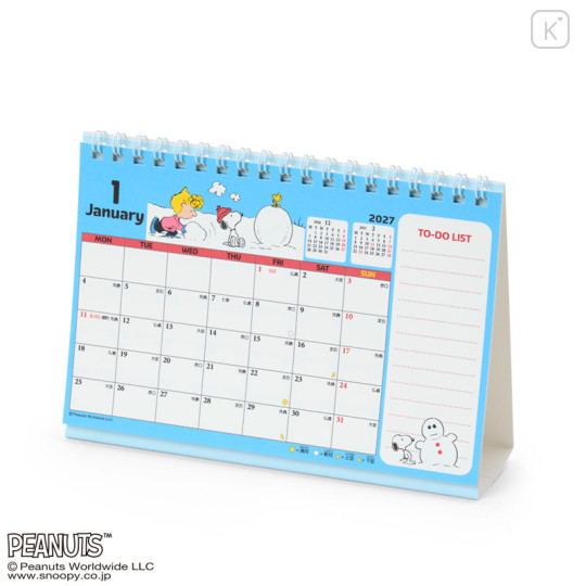 Japan Sanrio Original Ring Calendar (M) - Snoopy : 2027 - 1