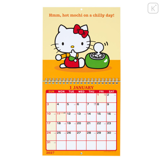 Japan Sanrio Original Wall Calendar (M) - Hello Kitty : 2027 - 2