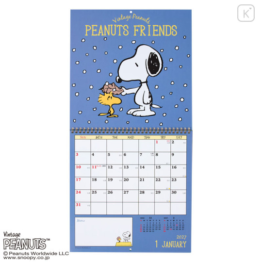 Japan Sanrio Original Wall Calendar (L) - Snoopy : 2027 - 2