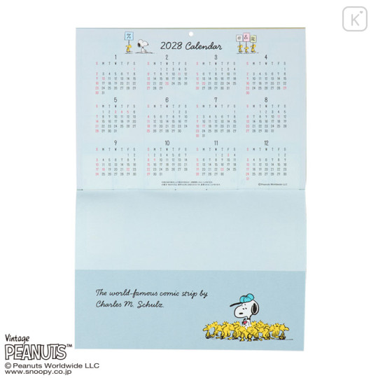 Japan Sanrio Original Wall Calendar Horizontal - Snoopy : 2027 - 3