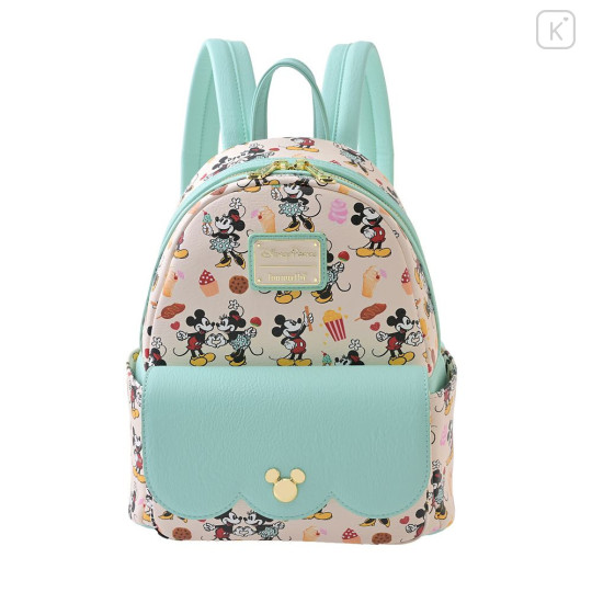 Japan Disney Loungefly Backpack - Mickey & Minnie : Food Pie-cut Eye - 1