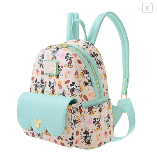 Japan Disney Loungefly Backpack - Mickey & Minnie : Food Pie-cut Eye - 3