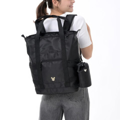 Japan Disney 2-Way Backpack with Bottle Cover - Mickey : Face