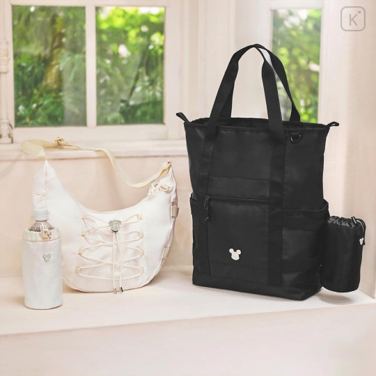 Japan Disney 2-Way Backpack with Bottle Cover - Mickey : Face - 2