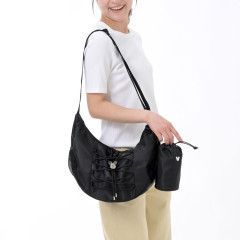 Japan Disney Shoulder Bag with Bottle Cover - Mickey : Face