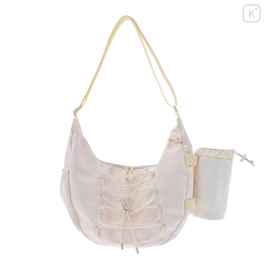 Japan Disney Shoulder Bag with Bottle Cover - Minnie : Face - 6