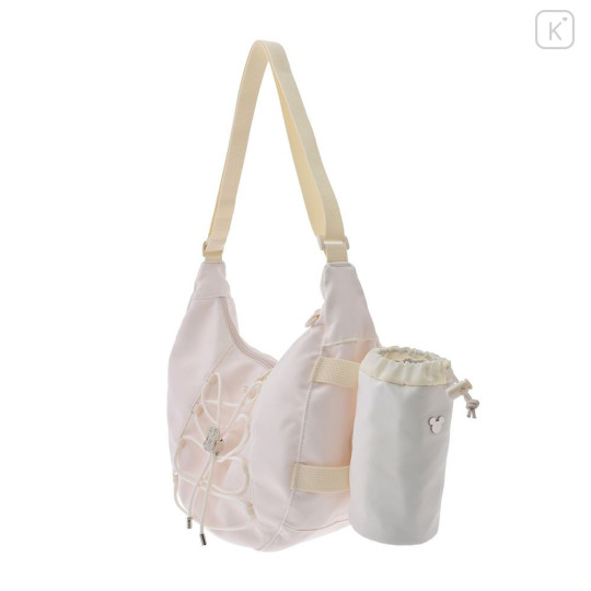 Japan Disney Shoulder Bag with Bottle Cover - Minnie : Face - 7