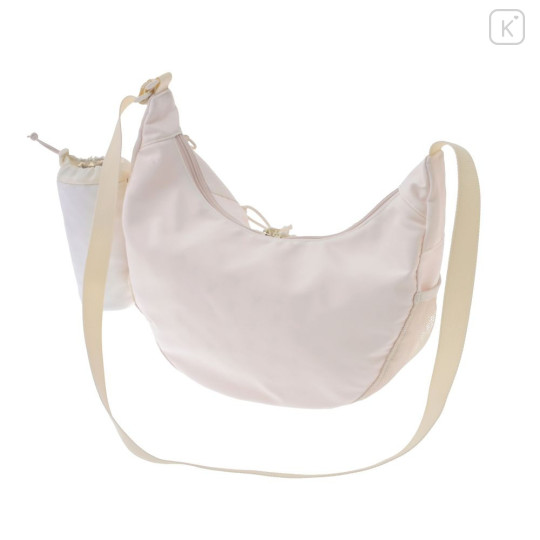 Japan Disney Shoulder Bag with Bottle Cover - Minnie : Face - 8