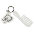 Japan San-X Acrylic Keychain Bag Charm with Hair Comb - Korilakkuma : Basic Rilakkuma Monochrome Pearl Marble - 1