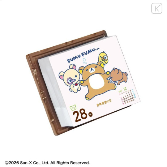 [Pre-order] Japan San-X Daily Desk Calendar - Rilakkuma : 2027 with Tin Case - 2