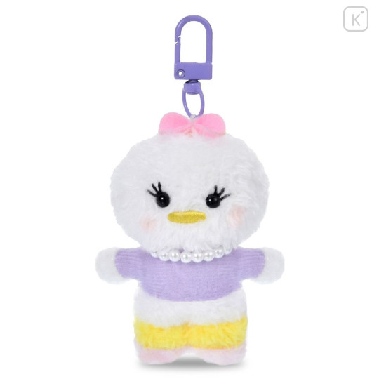 Japan Disney Store Minimini Flat Plush Keychain - Daisy - 1