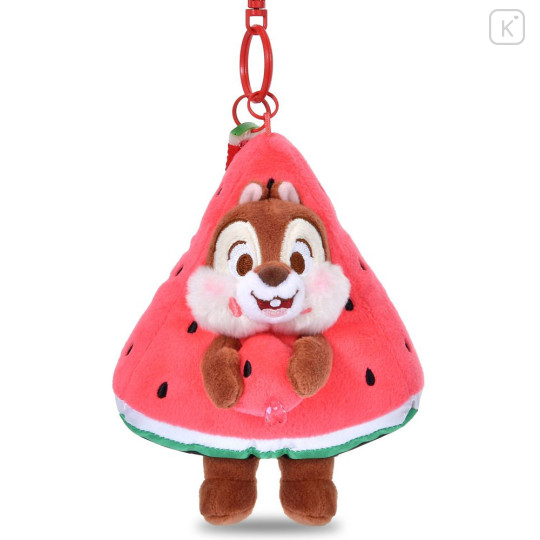 Japan Disney Store Plush Keychain - Chip : Loves Watermelon - 1