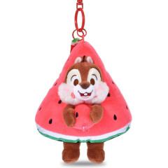 Japan Disney Store Plush Keychain - Chip : Loves Watermelon