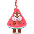 Japan Disney Store Plush Keychain - Chip : Loves Watermelon - 1