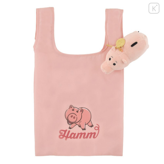Japan Disney Store Eco Bag with Pouch - Hamm - 1