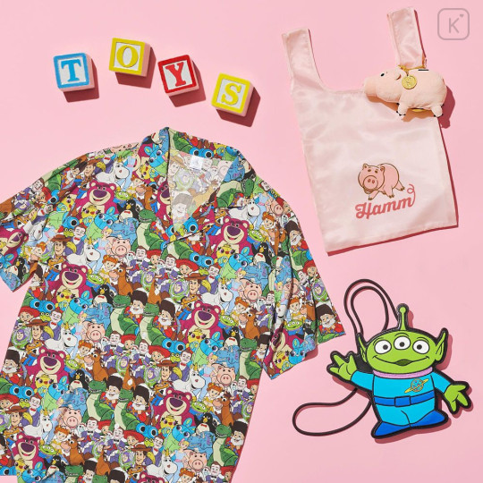 Japan Disney Store Eco Bag with Pouch - Hamm - 2