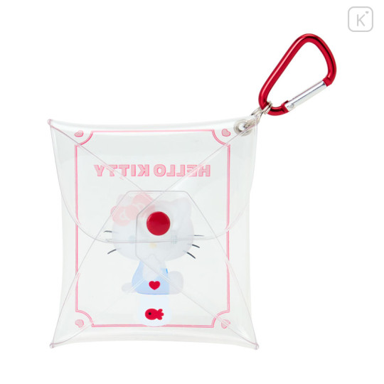 Japan Sanrio Original Clear Accessory Case with Carabiner - Hello Kitty - 2