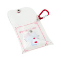 Japan Sanrio Original Clear Accessory Case with Carabiner - Hello Kitty - 3
