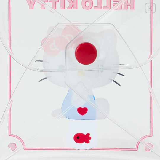 Japan Sanrio Original Clear Accessory Case with Carabiner - Hello Kitty - 5
