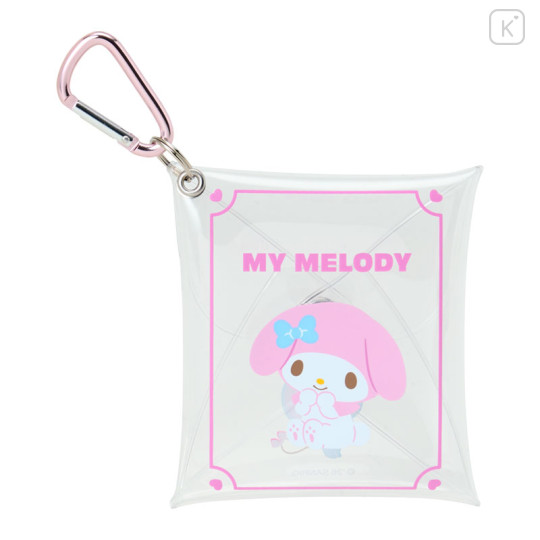 Japan Sanrio Original Clear Accessory Case with Carabiner - My Melody - 1