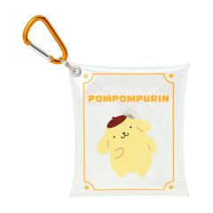 Japan Sanrio Original Clear Accessory Case with Carabiner - Pompompurin