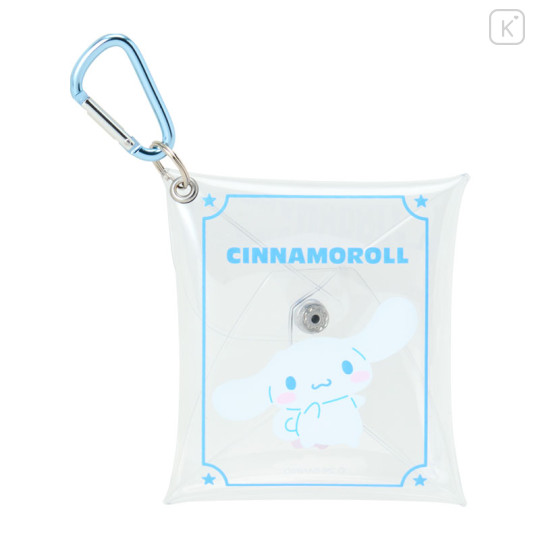 Japan Sanrio Original Clear Accessory Case with Carabiner - Cinnamoroll - 1