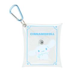 Japan Sanrio Original Clear Accessory Case with Carabiner - Cinnamoroll