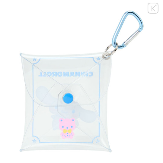 Japan Sanrio Original Clear Accessory Case with Carabiner - Cinnamoroll - 2