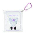 Japan Sanrio Original Clear Accessory Case with Carabiner - Kuromi - 2