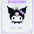 Japan Sanrio Original Clear Accessory Case with Carabiner - Kuromi - 4