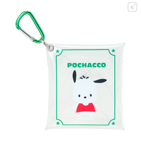 Japan Sanrio Original Clear Accessory Case with Carabiner - Pochacco - 1