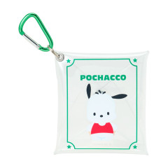 Japan Sanrio Original Clear Accessory Case with Carabiner - Pochacco