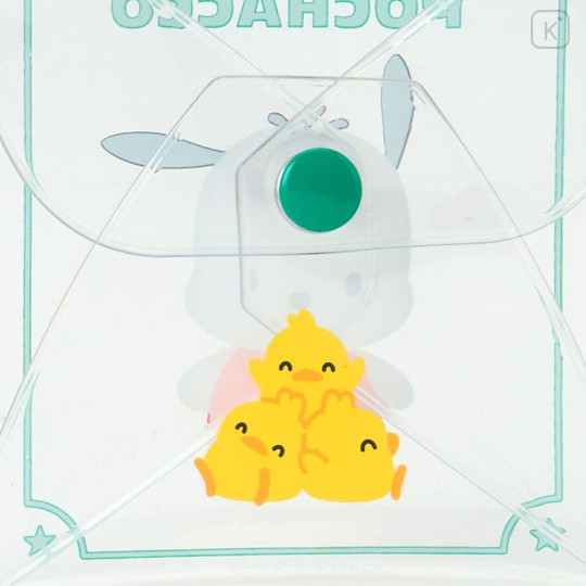 Japan Sanrio Original Clear Accessory Case with Carabiner - Pochacco - 5