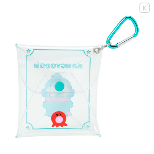 Japan Sanrio Original Clear Accessory Case with Carabiner - Hangyodon - 2
