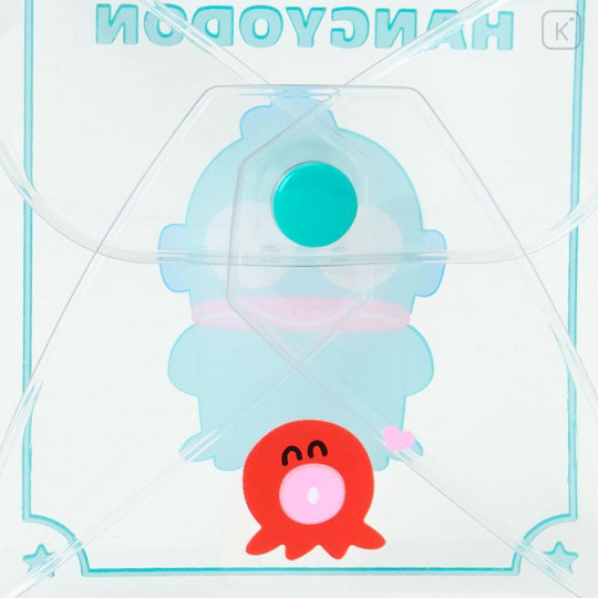 Japan Sanrio Original Clear Accessory Case with Carabiner - Hangyodon - 5